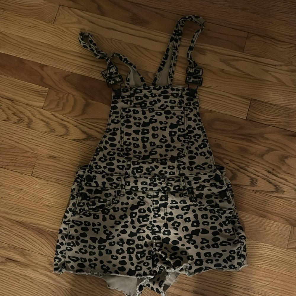 Almost Famous Shortalls Animal Print